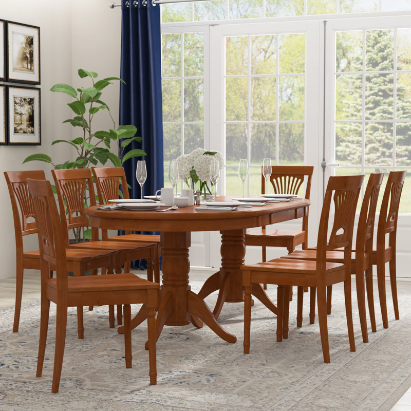 Darby Home Co Inwood 9 Piece Rubber Wood Dining Set Wayfair.ca